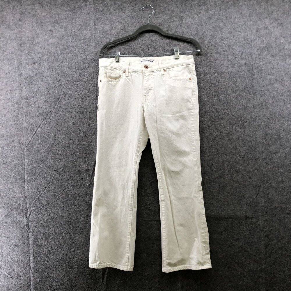 Uniqlo Women's Cropped Jeans in Off-White/Cream